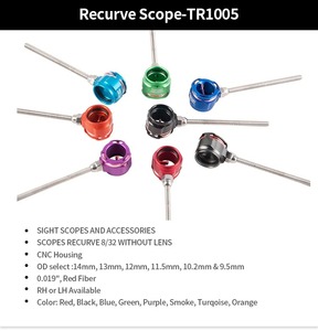 Lunette de tir à <span class=keywords><strong>l</strong></span>'arc Topoint TR1005 Recurve Bow Scope 8/32 CNC pour archers droitiers/gauchers - Product Image 4