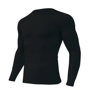 מאסטר חולצת טי שחור Suppliers-2021 חדש אופנה גברים כושר ספורט שחור M גודל מהיר יבש גרביונים ריצה אימון מגמת ארוך שרוולים חולצה