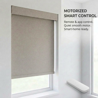 Stores à enroulement motorisés intelligents de 38 mm avec cassette carrée en tissu et télécommande pour hôtels