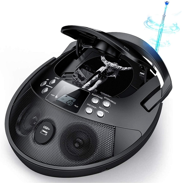 Portable LED Display Stereo CD Player Boombox