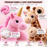 Peluche douce de 8 pouces pour machine à griffes, assortiment Licorne Dauphin Girafe, prix pour machine d'arcade de centre commercial, stock direct