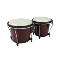 Best Bongo Drums 6.5" and 7.5" Congas Drums for Kids Adults Beginners Professional Wood Percussion Instrument