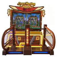 Machine de jeu d'arcade en plastique à récompenses, 2 joueurs, à monnayeur/billets, jeu Crazy Hunting Running, version anglaise, pour centres de divertissement