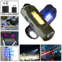 TAIKOO Mini Multifonctionnel EDC Haute Puissance Rechargeable Laser Rouge Buzzer Alarme Aimant Puissant Porte-clés Lampe Torche