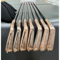 YABIN Nouveaux fers de golf pour hommes couleur cuivre, quatrième génération, 7 pièces (4-9P), flexibilité R/S/SR, tiges en acier/graphite