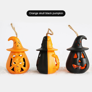 โคมไฟแจ็คโอ-โคมไฟ LED กะพริบสองสีสำหรับตกแต่งงานฮาโลวีนโคมไฟฟักทองสำหรับตกแต่งงานปาร์ตี้ในร่ม/กลางแจ้ง - Product Image 2