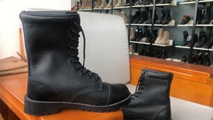 Bottes longues TSB606 pour personnel de service, 26 cm (10 pouces), avec embout et talon renforcés, en cuir pleine fleur, deuxième couche en cuir véritable, semelle en caoutchouc - Product Image 4