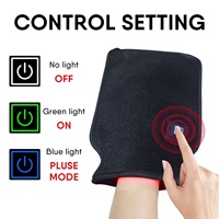 Gants personnalisés à lumière LED proche infrarouge Gants enveloppants à lumière rouge pour les mains, paume, doigt, poignet, 660nm, 850nm