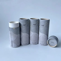 Emballage en tube de carton cylindrique écologique, fait main, recyclable, biodégradable, de haute qualité, personnalisable, vide et durable