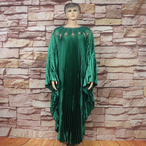 Hochwertiges südafrikanisches Kleidungsstück, plissierter Rayonstoff, Robe Africaine mit Schal, Strass, langes Abendkleid/Ballkleid - Product Image 6