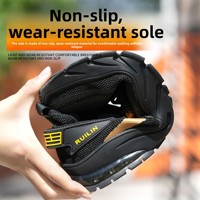 Bottes de sécurité légères et respirantes pour hommes et femmes, semelle Teva, chantier, anti-écrasement, anti-perforation, embout en acier PU