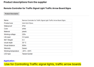 Control Remoto para Semáforo LED Tricolor Rojo, Amarillo <span class=keywords><strong>y</strong></span> Verde <span class=keywords><strong>de</strong></span> 220V, Gran Venta - Product Image 2