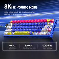 Teclado Mecánico T-WOLF T90 de Fábrica, Cableado, OEM, 61 Teclas, Interruptor Magnético de Aluminio, Frecuencia de Sondeo de 8K, RGB, para Juegos de PC