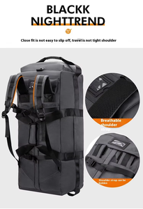 <span class=keywords><strong>Borsone</strong></span> rotolante alla moda Unisex ruote portabagagli da viaggio per il fine settimana nero personalizzabile in tela <span class=keywords><strong>con</strong></span> cerniera geometrica materiale portatile - Product Image 5