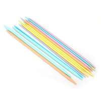 Aiguilles à tricoter, 35 cm de long, en plastique ABS, droites, à Double pointe, pour chandail