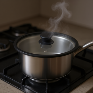 Tapa de vidrio KARL KRGER con borde de silicona y ventilación de vapor de 24 cm - Product Image 3