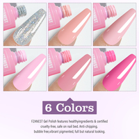 FZANEST High Glitter Solid Gel Nail Kits complets DIY Led Top Coatnail Polish Remover Esmaltes Semipermanentes Vernis Ongles
