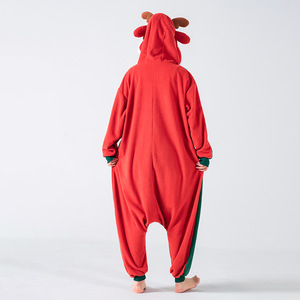 Renne De Noël Cosplay Costume Drôle <span class=keywords><strong>Kigurumi</strong></span> Pyjamas Adulte Onesie Halloween Unisexe Femmes et Hommes Combinaisons De Noël Vêtements De Nuit - Product Image 3