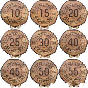 Placa de Madera Grabada DARO Design para 50 Cumpleaños - Regalo de Cumpleaños de Madera de Alta Calidad - 6mm de Grosor, 30cm de Diámetro - Hecho en Alemania - Para Pared - Product Image 4
