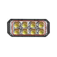 Feux LED de moto Explorer en aluminium blanc jaune flash 4 lentilles 6 lentilles 8 lentilles, lumière rouge bleue de police