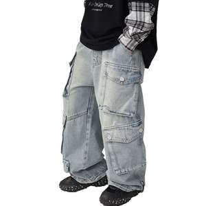 Pantalones Cargo para Niños 2026, Poliéster/Algodón, Ecológicos, Casuales, Corte Holgado, Primavera/Otoño, Pierna Ancha, Largos, Elegantes - Product Image 2