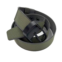 Ceinture en nylon tissé pour homme, boucle à ardillon en alliage, ceinture en toile durable et réglable