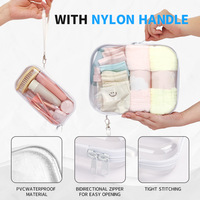 JOYSUN Boîte de rangement et sac en PVC transparent, étui rigide portable pour outils, organisateur de gadgets numériques pour voyage et usage quotidien