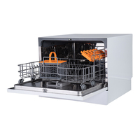 Lavavajillas Compacto de Acero Inoxidable para 6 Platos, Lavavajillas Pequeño de Sobremesa para Uso Doméstico en la Cocina