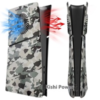 Coque de remplacement camouflage pour PS5 Slim Console Étui rigide de protection en plastique avec trous de refroidissement