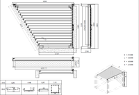 Gazebo de jardin avec revêtement en poudre pour pergola bioclimatique d'extérieur moderne design d'usine OEM/ODM étanche en aluminium Gazebo Nature