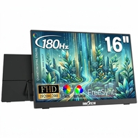 Écran d'extension pour ordinateur portable de 16 pouces, 1920X1200 FHD 180Hz HDR 100 SRGB, écran brillant pour Macbook Switch PS5 Xbox