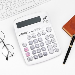 เครื่องคิดเลขอิเล็กทรอนิกส์ Joinus Js760 พร้อมฟังก์ชั่นเสียง สีขาว ขนาด 205x160x50 มม. วัสดุ ABS สำหรับงานบัญชีการเงิน - Product Image 5