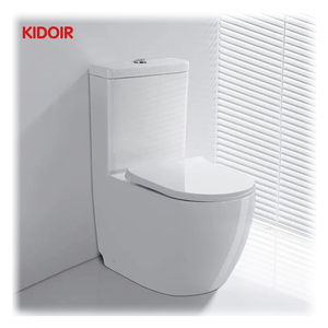 Kidoir phòng tắm WC một mảnh sàn nhà vệ sinh gắn S Trap đôi bão rửa nhà vệ sinh gốm với van góc và ống - Product Image 1