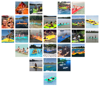 Vente flash : ÎLE FLOTANTE 3 personnes, unisexe, haute flottabilité, mousse XPE, tapis de bain et de divertissement flottant