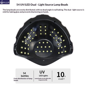 Lampe à ongles UV portable électrique 300W haute puissance, rechargeable par USB, avec 54 perles <span class=keywords><strong>LED</strong></span>, minuterie 60s, capteur infrarouge, séchage rapide pour le séchage des ongles - Product Image 3