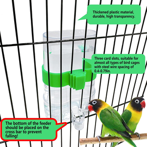 Dispensador <span class=keywords><strong>de</strong></span> agua para loros <span class=keywords><strong>de</strong></span> pájaros, contenedor <span class=keywords><strong>de</strong></span> semillas para jaula, periquito, <span class=keywords><strong>bebedero</strong></span>, cacatúa, Alimentación automática para Lovebird Canary - Product Image 3
