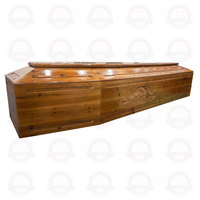 Ataúd de Madera Maciza de Estilo Europeo con Certificación FSC, Protección Ambiental, Tallado Personalizado, Ataúd Funerario de Madera