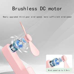Venta al por Mayor de Mini Ventilador de Mano Recargable USB C de 3 Velocidades y 2000 mAh, Pequeño y Portátil con Banco de Energía para Viajes - Product Image 3