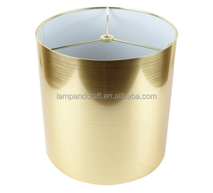 Classic <b>Drum</b> Metallic Lampshade Copper Finish for Home Decor Bedroom Hotel Lobby Hotel Guestroom - Product Image 4