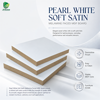 Panneau MDF mélaminé Jinbase 18 mm, blanc nacré, finition douce, E0, 1220x2440 mm, panneau de fibres à densité moyenne stratifié mélamine pour meubles