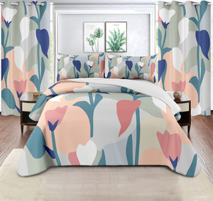 Chất lượng cao thực vật Rèm bedding Set 3D in 6 cái bedsheets đối với nhà và phòng ngủ - Product Image 6