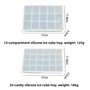 Moule à glaçons DIY en silicone, résistant au congélateur, avec couvercle, pour la maison, plateau à glaçons carré, ensemble de fabrication et de stockage de glaçons - Product Image 3
