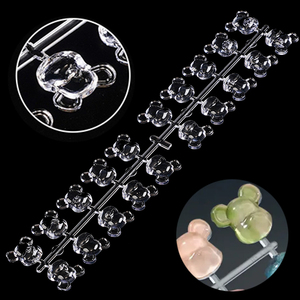 แผ่นแสดงสีอะคริลิคสำหรับทำเล็บปลอม ลายหมีโบว์ - Product Image 1