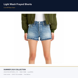Shorts <span class=keywords><strong>en</strong></span> <span class=keywords><strong>jean</strong></span> droits à taille mi-haute pour femme, modèle <span class=keywords><strong>501</strong></span> <span class=keywords><strong>Original</strong></span>, Justin's Girl 25W - Product Image 4
