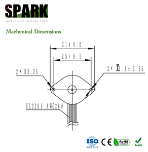 <span class=keywords><strong>Moteur</strong></span> <span class=keywords><strong>pas</strong></span> <span class=keywords><strong>à</strong></span> <span class=keywords><strong>pas</strong></span> bipolaire PM 20 mm 20BY, 2 phases 4 fils CC 6V certifié CE pour imprimantes/actuateurs de vannes/serrures intelligentes - Product Image 4