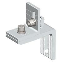 ARTSIGN AL6005 T5 Pengait Atap Genteng Surya yang Dapat Disesuaikan Tipe Ganda A&B Aluminium PV Mount Fitting untuk Atap Genteng Berlapis