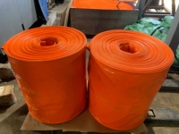 Tuyau d'évacuation d'eau plat en PVC 10-20 pouces bleu, service de découpe sur mesure, tuyau d'irrigation haute pression