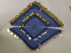 Sciarpa quadrata con paillettes colorate all'uncinetto da 30*30cm squisita e fazzoletto da sposa <span class=keywords><strong>Assyrian</strong></span> Yalikhta - Product Image 4