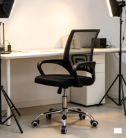 Chaise de bureau moderne en maille, confortable pour longues sessions, pivotante avec roulettes, idéale pour l'e-sport, les dortoirs, les hôpitaux et les écoles, avec fonction de levage.