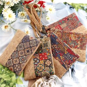 Portefeuille en liège, best-seller transfrontalier, importé du Portugal, en bois naturel, avec impression numérique HD, sac de rangement - Product Image 1